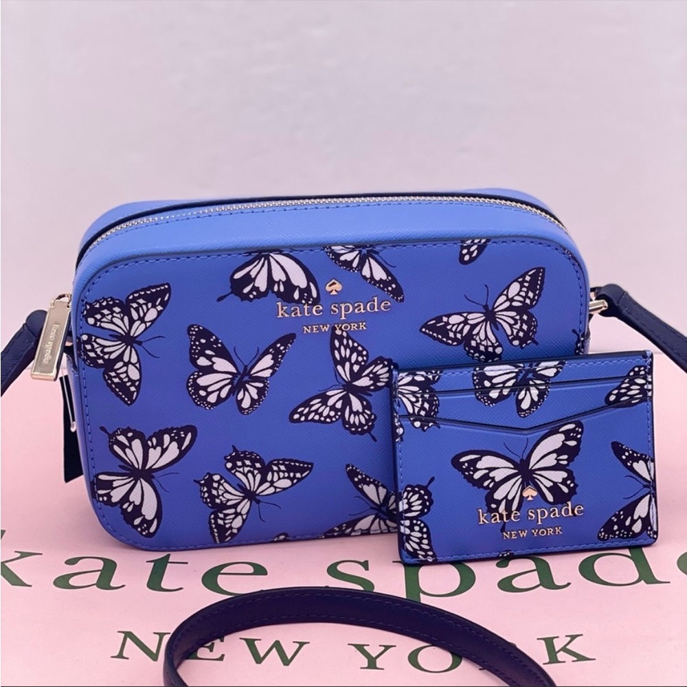 Kate Spade Staci Butterfly Camera
Crossbody and Card Hold Small Wallet S…